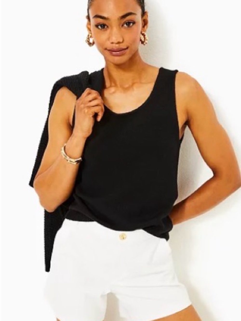 Lilly Pulitzer Black Sleeveless Knit Tank